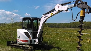 Аренда экскаватора погрузчика с ямобуром в Вязники цена от 1533 руб